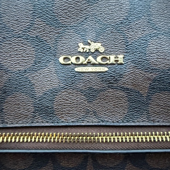 Coach Brown and Black Gallery Signature Tote Bag - Picture 5 of 16